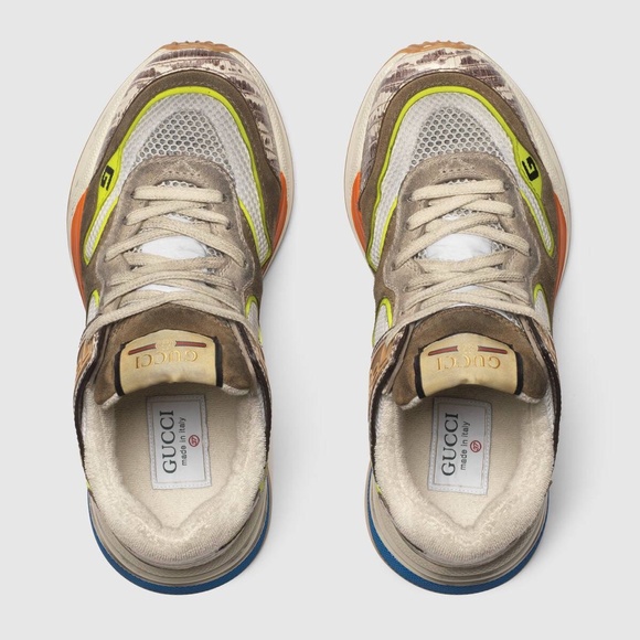 NWT Gucci Ultrapace Leather and Suede Sneaker - Picture 3 of 10